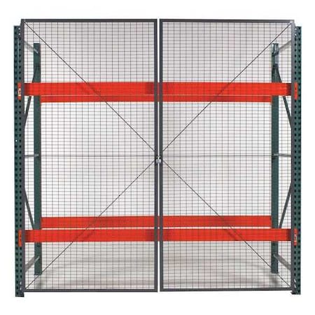 Wirecrafters Pal Rack Dble Hinged DR, 108inW, 2in BaseD RDH98