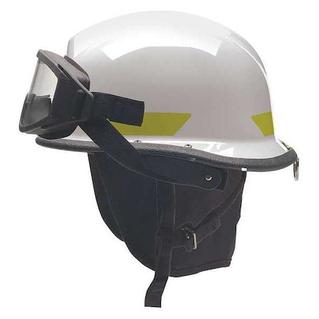Bullard Fire Helmet, Ultem(R), Standard Sure-Lock(R) Ratchet Headband, White, Fits Hat Size 6-1/2 to 8 URXWHGFP4