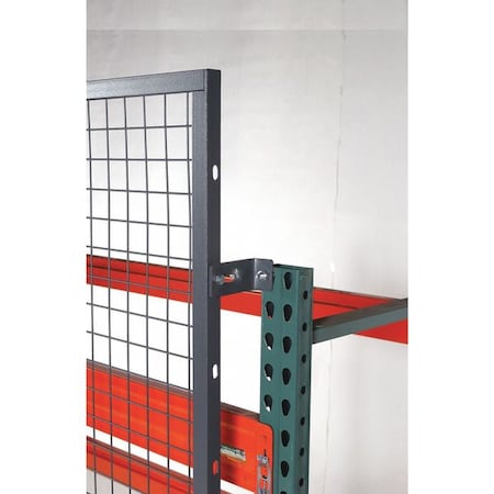 Wirecrafters Offset Mounting Clip, 4inW, Gray, 3in BaseD, PK4 BR4PK