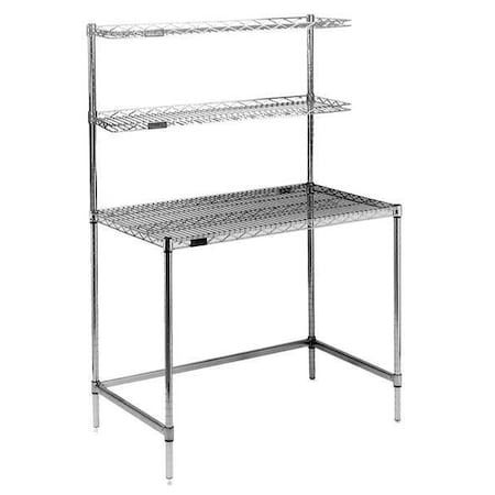 Eagle Group Mobile Workstation, 24x48, 2 Shelf MWS2448WT