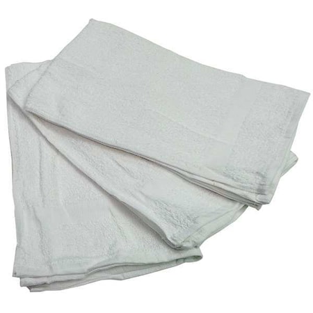 R & R Textile Hand Towel, 16x27 In, White, PK12 51610