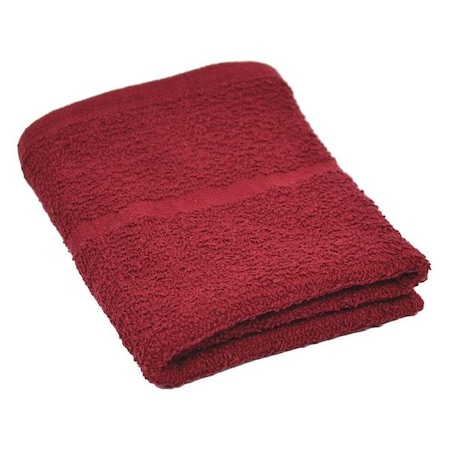 R & R Textile Hand Towel, 16x27 In, Burgundy, PK12 71626