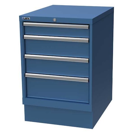 Lista Cabinet Pedestal, (4)Drawer, Brt Blue XSMP0600-0402BB