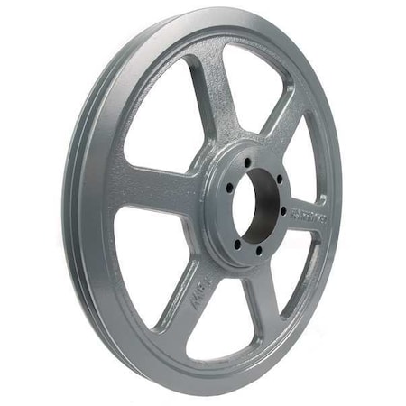 Zoro Select 1/2 in to 2-15/16 in Quick Detachable Bushed Bore 2 Groove V-Belt Pulley 23.75 in OD 2342B