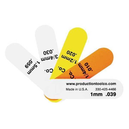 Assembly Tool Feeler Gauge, 0.157 In Thick, 3 In L Blade S - 512