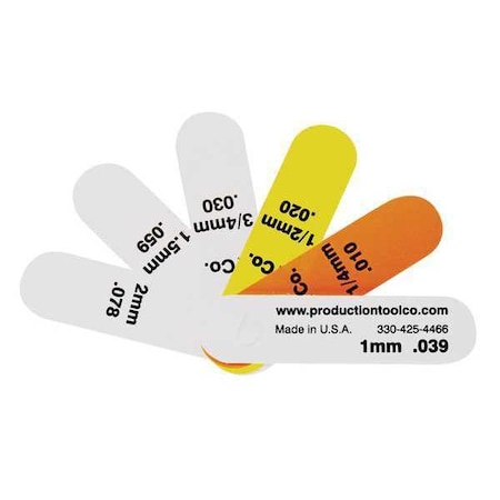Assembly Tool Feeler Gauge, 0.236 In Thick, 3 In L Blade S - 612