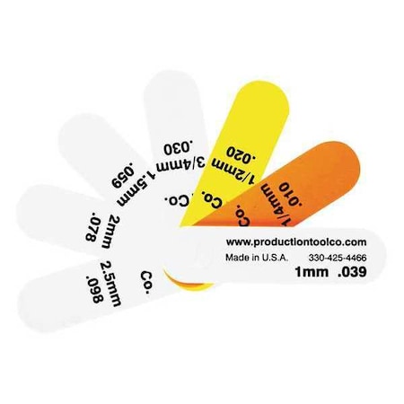 Assembly Tool Feeler Gauge, 0.334 In Thick, 3 In L Blade S - 712