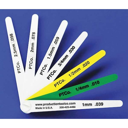 Assembly Tool Feeler Gauge, 0.334 In Thick, 4 In L Blade L - 712