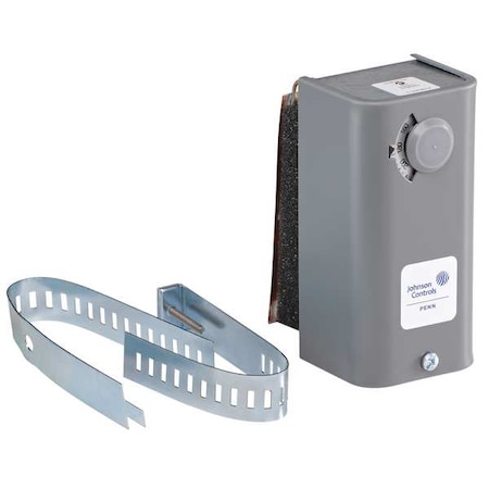 Johnson Controls Line Volt Mechanical Tstat, Open/Close on Rise, 200 Degrees to 240 Degrees F, SPDT, 24 to 277V AC A19DAF-2C
