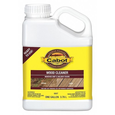 CABOT Wood Cleaner, Clear, 1 gal. 140.0008007.007