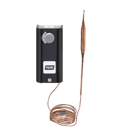 Johnson Controls Line Volt Mechanical Tstat, Open on Rise, 100 Degrees to 240 Degrees F, SPST, 24 to 277V AC A19ADB-1C