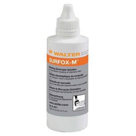 WALTER SURFACE TECHNOLOGIES Marking Solution, 3.4 oz. 54A031