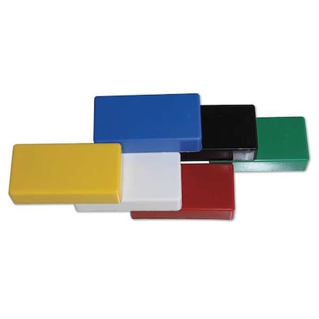 Magna Visual Ceramic Magnets, Rectangle, Assorted, PK6 CM-11M
