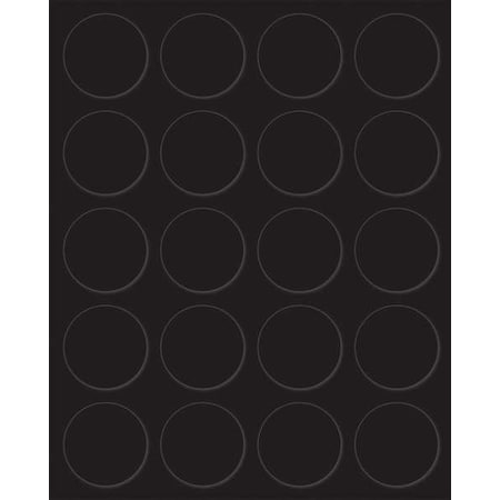 Magna Visual Magnetic Round Indicators, Black, PK20 FI-127