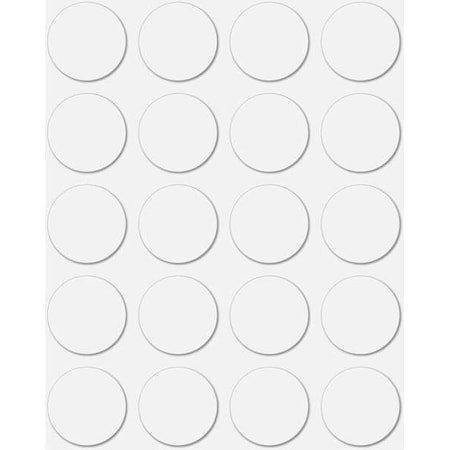 Magna Visual Magnetic Round Indicators, White, PK20 FI-121