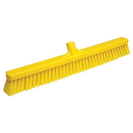 Vikan 24 in Sweep Face Broom Head, Soft, Synthetic, Yellow 31996