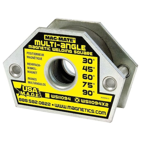 Mag-Mate Magnetic Weld Square, 4-3/8x3in, 110lb WS11094x2