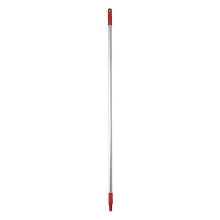Vikan 1460mm Color Coded Handle, 1 in Dia, Red, Aluminum 29594