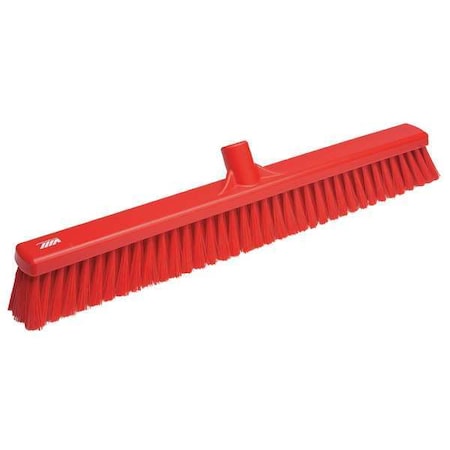 Vikan 24 in Sweep Face Broom Head, Soft, Synthetic, Red 31994