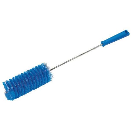 VIKAN 2 5/8 in W Tube and Valve Brush, Medium, 13 1/2 in L Handle, 5 51/64 in L Brush, Blue 53703