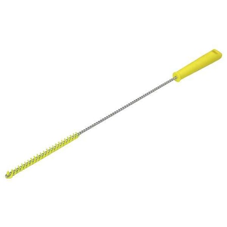 Vikan 7/8 in W Tube and Valve Brush, Stiff, 14 in L Handle, 6 in L Brush, Yellow, 20 in L Overall 53756