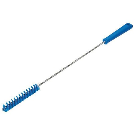 Vikan 1 in W Tube and Valve Brush, Medium, 14 in L Handle, 5 57/64 in L Brush, Blue, 19 9/10 in L Overall 53763