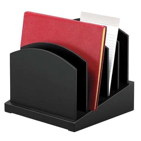 Victor Technology Incline Sorter, Black, Wood, 9 1/2 in W, 9 1/2 in L, 9 1/2 in H, 5 Number of Compartments 8601-5