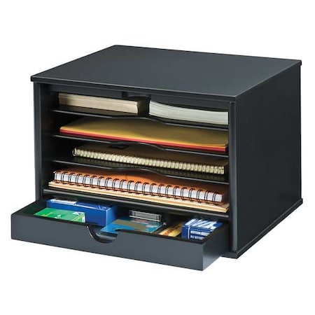 Victor Technology Desktop Organizer, Black, 5 Compartments 4720-5