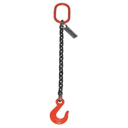 LIFT-ALL Chain Sling, Sngl Leg, 47700 lb, 1 In, 16 ft 1SOSW8X16