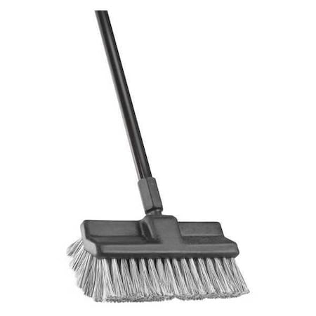 Harper 2 1/2 in W Brush, 54 in L Handle, 10 in L Brush, Black/White, Metal Powder Coated, 10 in L Overall 887310A