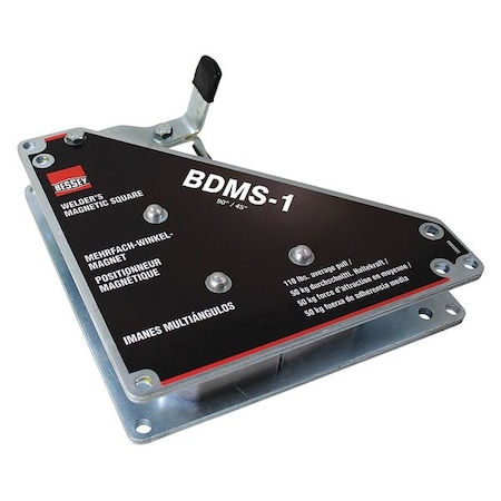 Bessey Magnetic Welding Square, 8Lx1-43/64Wx7InH BDMS-1
