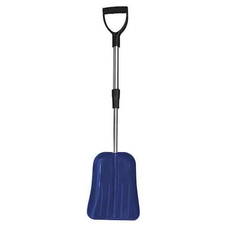 Westward Snow Shovel, 9 1/2 in W x Plastic Blade, 18-1/2 in to 27 in L Aluminum Handle 38ZF77