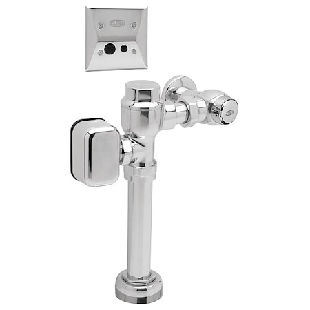 Zurn Toilet Automatic Flush Valve, 1.28 gpf gpf, Polished Chrome, 1 in, 1 1/2 in Spud Coupling ZEMS6200-HET-YB-YC