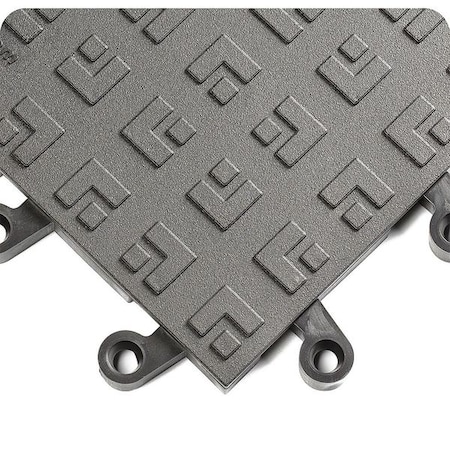 Wearwell Interlocking Antifatigue Mat Tile, PVC, 18 in W x 18 in L, 7/8 in Thick 566.78X18X18CH