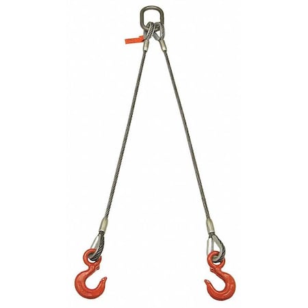 LIFT-ALL Sling, Wire Rope, 9 Ft L, 13600 Lb @ 60 582LBX9