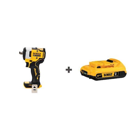 Dewalt 20V MAX Impact Wrench, Cordless, 1/2 in Drive Size, Battery Included DCF911B/DCB203