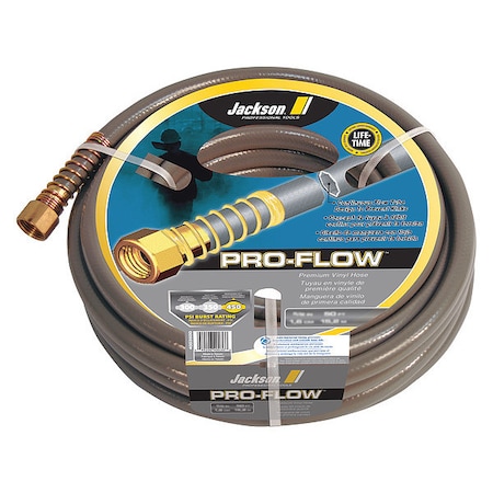 Jackson Professional Tools Hose, Gray, 50 ft. L, 5/8" Inside Dia. 4003600
