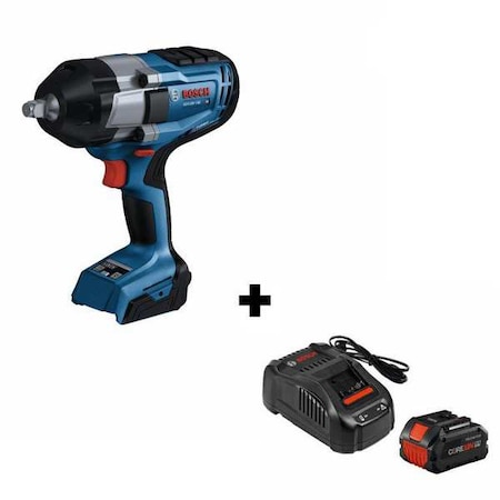 Bosch Cordless Impact Wrench Kit, 18V GDS18V-740N + GXS18V-12N14