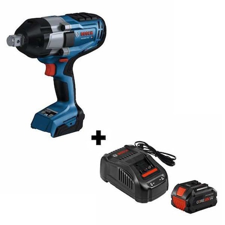 Bosch Cordless Impact Wrench Kit, 18V GDS18V-770N + GXS18V-12N14
