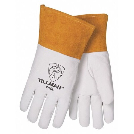 Tillman Welding Gloves, TIG, Kidskin, 4"Cuff, L, PR 24CL