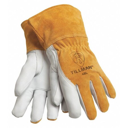 Tillman Welding Gloves, Black, MIG, Goatskin, XL, PR 48XL
