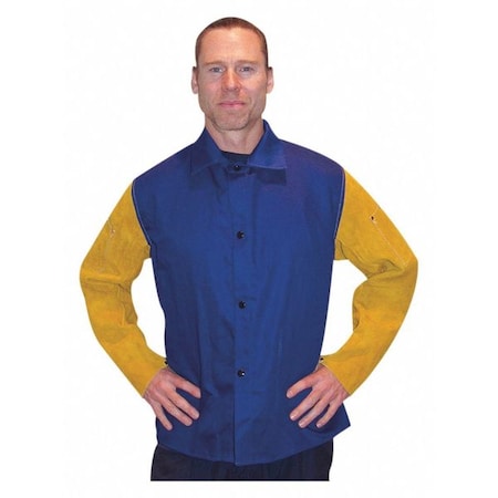 Tillman Welding Jacket, 30" L, Blue/Brown, 2XL 92302X