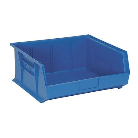 Quantum Storage Systems Hang & Stack Storage Bin, Polypropylene, Blue, 7 in H, 16-1/2 in W, 14-3/4 in L, 2 PK K-QUS250BL-2