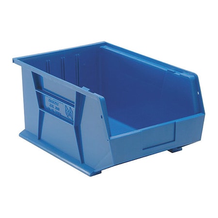 Quantum Storage Systems Hang & Stack Storage Bin, Polypropylene, Blue, 8 in H, 11 in W, 16 in L K-QUS255BL-1
