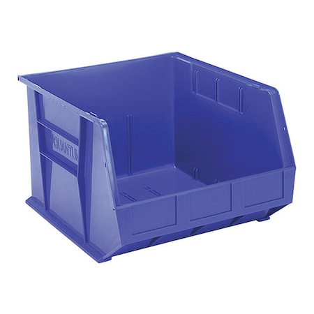 Quantum Storage Systems Hang & Stack Storage Bin, Polypropylene, Blue, 11 in H, 16-1/2 in W, 18 in L K-QUS270BL-1