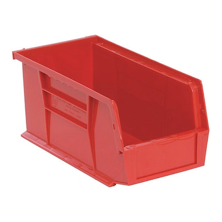 Quantum Storage Systems Hang & Stack Storage Bin, Polypropylene, Red, 5 in H, 5-1/2 in W, 10-7/8 in L, 8 PK K-QUS230RD-8