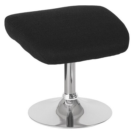 Flash Furniture Ottoman, 15" x 17-1/2", Upholstery Color: Black, Series: Egg CH-162430-O-BK-FAB-GG