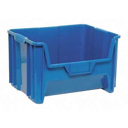 Quantum Storage Systems Stackable Storage Container, 15-1/4 in L x 19-7/8 in W x 12-7/16 in H, Blue, Polyethylene K-QGH700BL-1