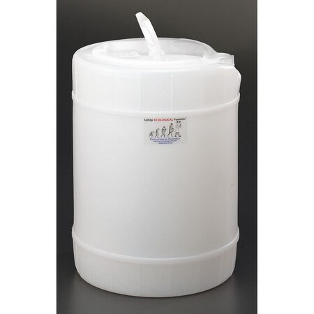 Cp Lab Safety Plastic Drum, Fs70, Natural White 5 Gal EC-20020DRN