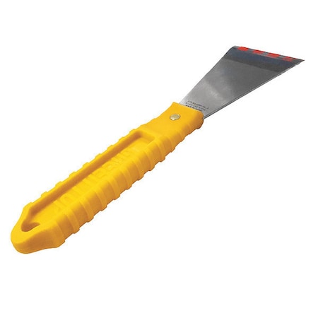 Nisaku NJP620 Paint and Putty Scraper Knife, Authentic Tomita (Est. 1960) Japanese Stainless Steel, 2" Straight Blade, Yellow
